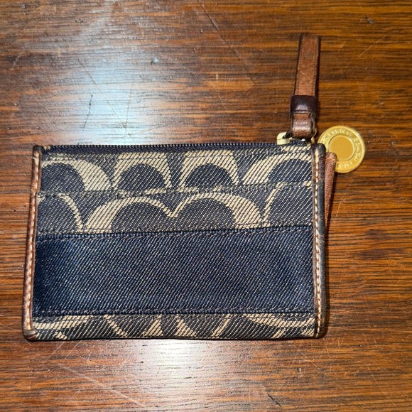 Coach Black and Tan Card Holder - Picture 1 of 5